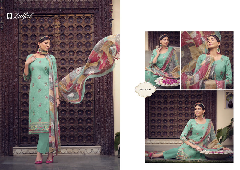 Zulfat Designer Tanmana Vol 3 Cotton Designer Prints With Hand Work Salwar Suits
