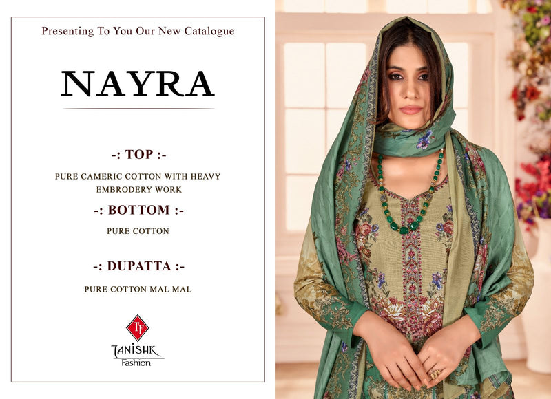 Tanishk Fashion Nayra Cambric Cotton With Embroidety Work Salwar Suits