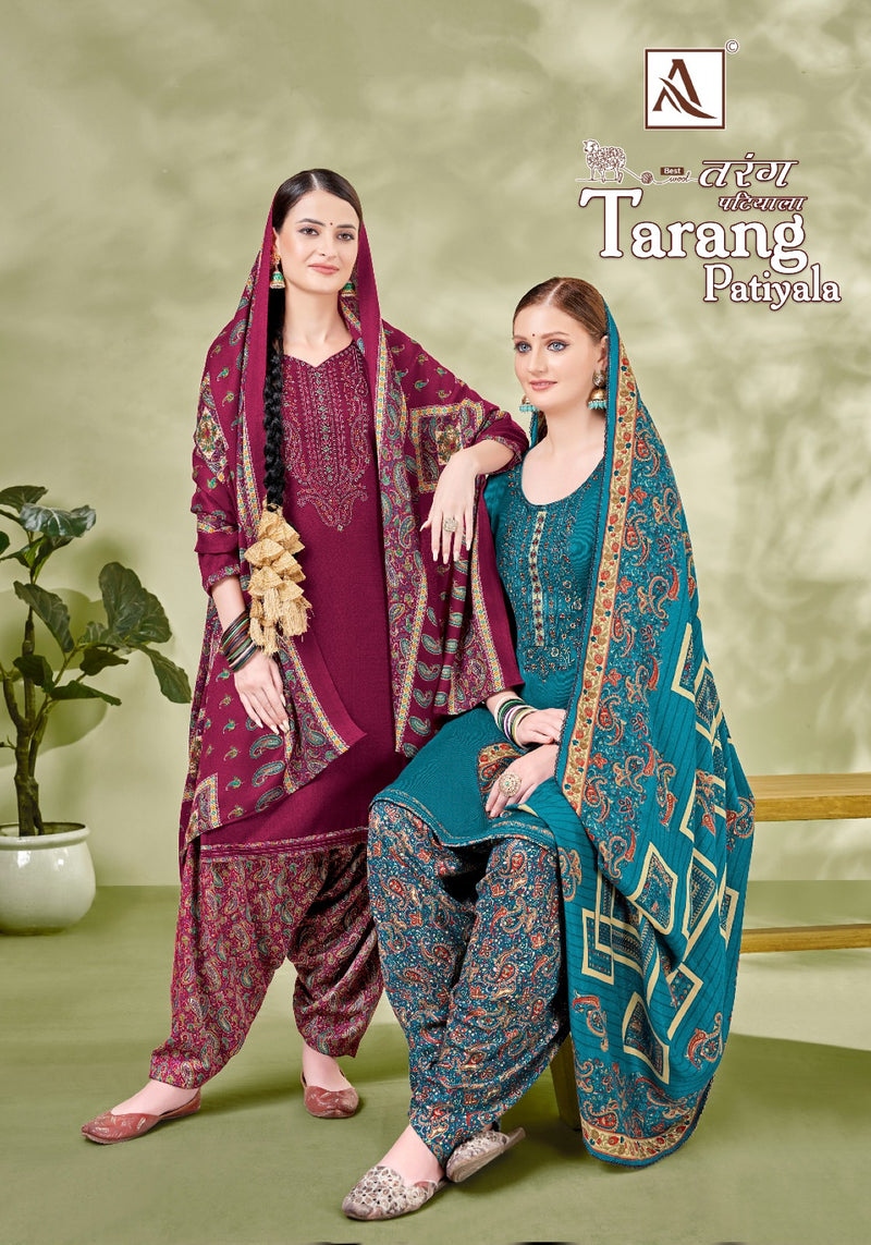 Alok Suits Tarang Patiyala Pashmina Self Embroidery Work Fancy Suits