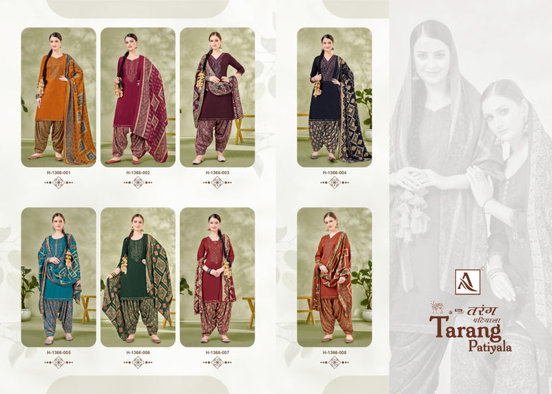 Alok Suits Tarang Patiyala Pashmina Self Embroidery Work Fancy Suits