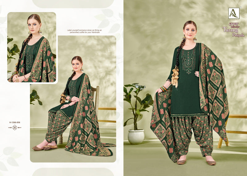 Alok Suits Tarang Patiyala Pashmina Self Embroidery Work Fancy Suits