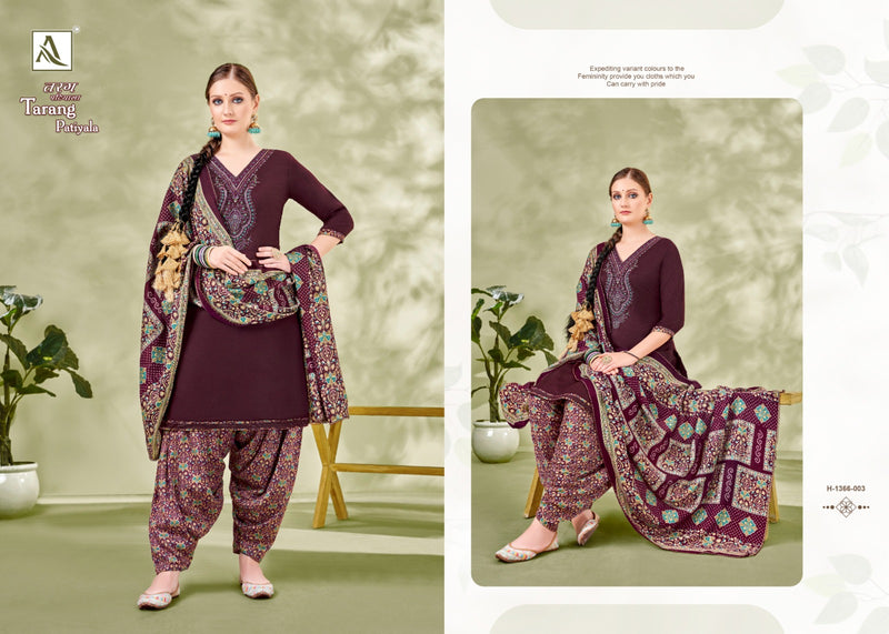 Alok Suits Tarang Patiyala Pashmina Self Embroidery Work Fancy Suits