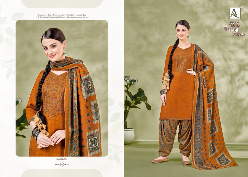 Alok Suits Tarang Patiyala Pashmina Self Embroidery Work Fancy Suits