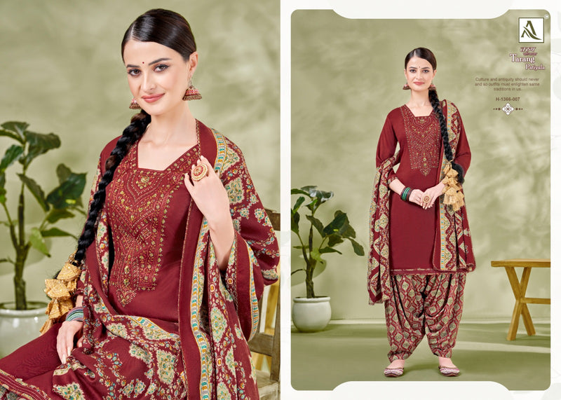 Alok Suits Tarang Patiyala Pashmina Self Embroidery Work Fancy Suits