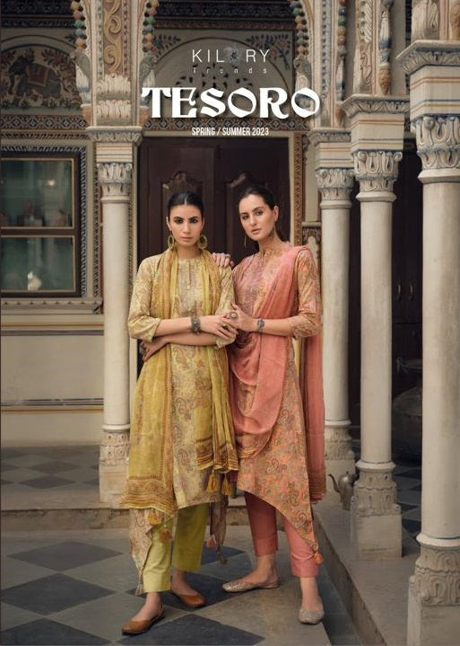 Kilory Trendz Tesoro Pure Lawn Cotton Fancy Embroidery Work Designer Partywear Salwar Kameez