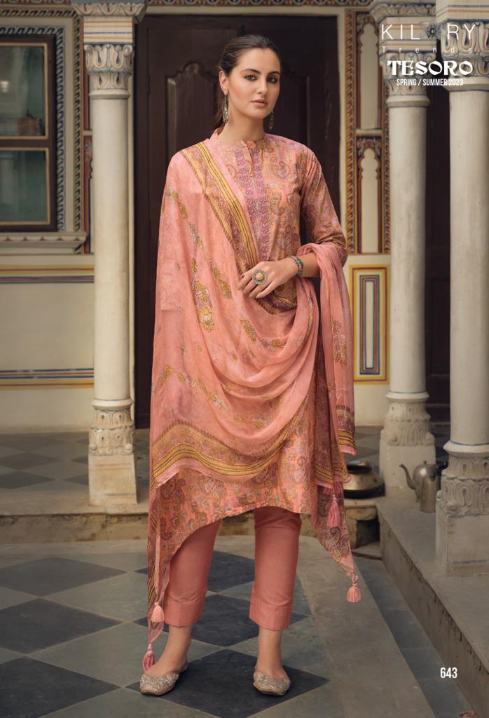 Kilory Trendz Tesoro Pure Lawn Cotton Fancy Embroidery Work Designer Partywear Salwar Kameez