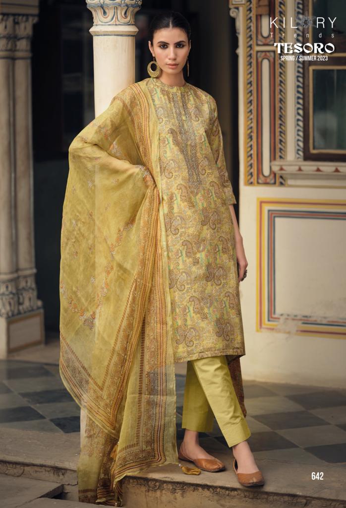 Kilory Trendz Tesoro Pure Lawn Cotton Fancy Embroidery Work Designer Partywear Salwar Kameez