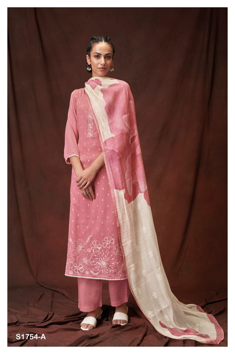 Ganga Teresa 1754 Cotton With Embroidery Designer Traditional Wear Suits