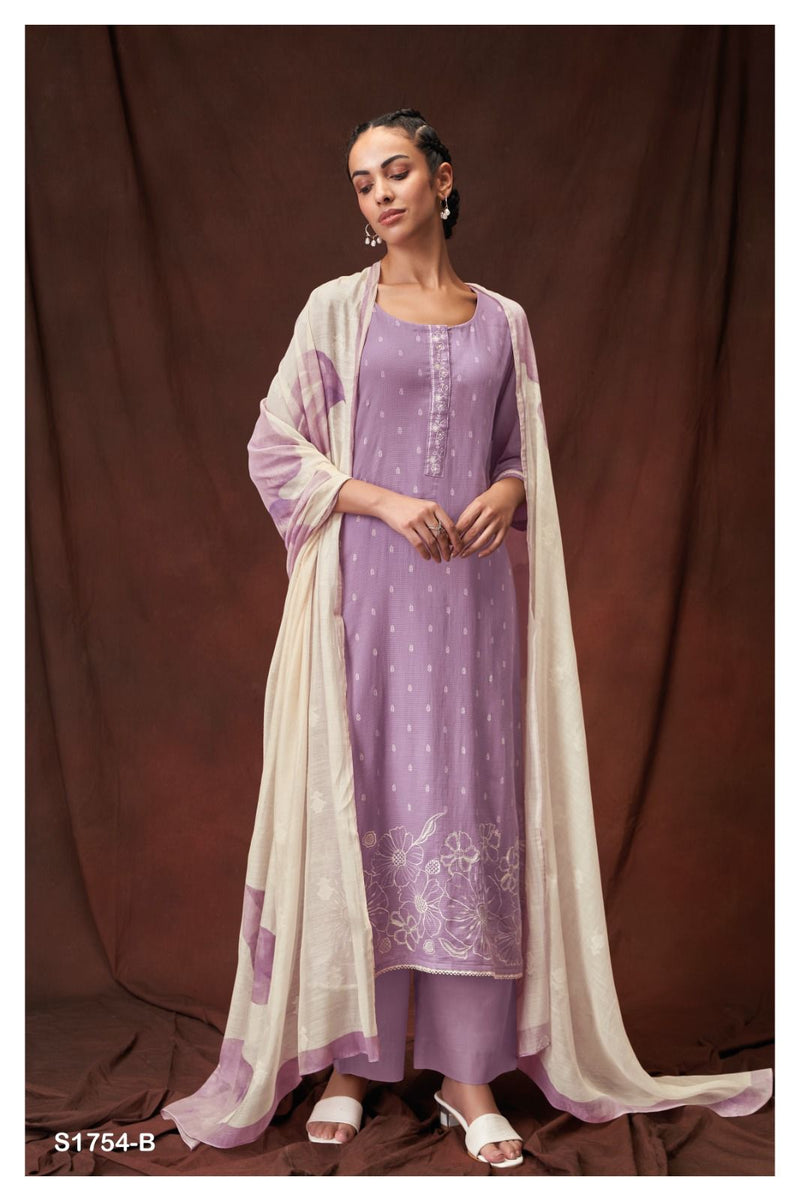 Ganga Teresa 1754 Cotton With Embroidery Designer Traditional Wear Suits