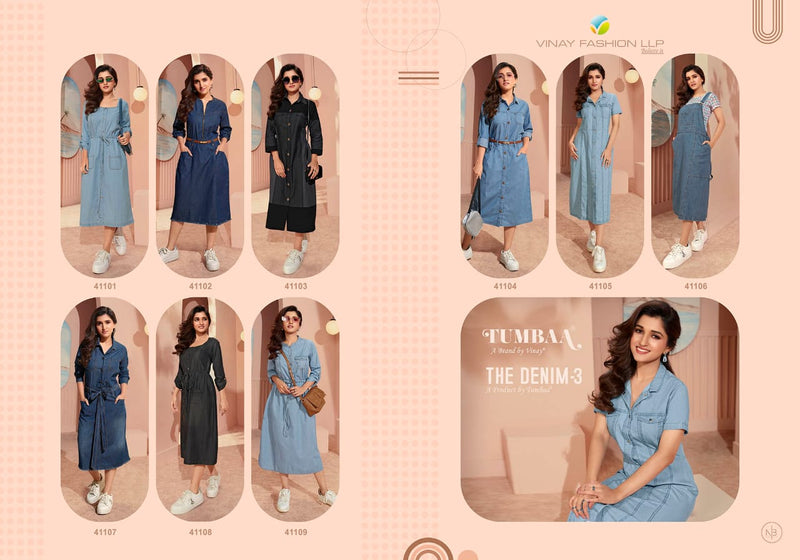 Vinay Fashion Tumbaa The Denim Vol 3 Fancy Designer Summer Wear Denim Kurtis