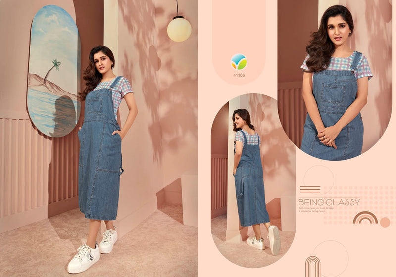 Vinay Fashion Tumbaa The Denim Vol 3 Fancy Designer Summer Wear Denim Kurtis