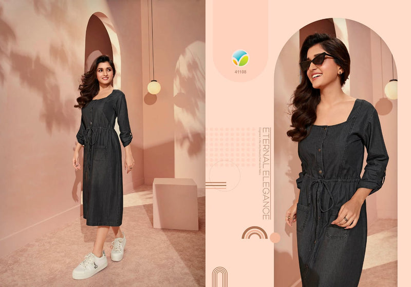 Vinay Fashion Tumbaa The Denim Vol 3 Fancy Designer Summer Wear Denim Kurtis