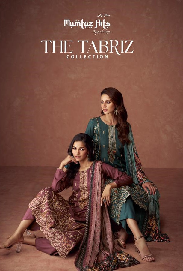 Mumtaz Arts The Tabriz Pashmina With Heavy Embroidered Designer Suits