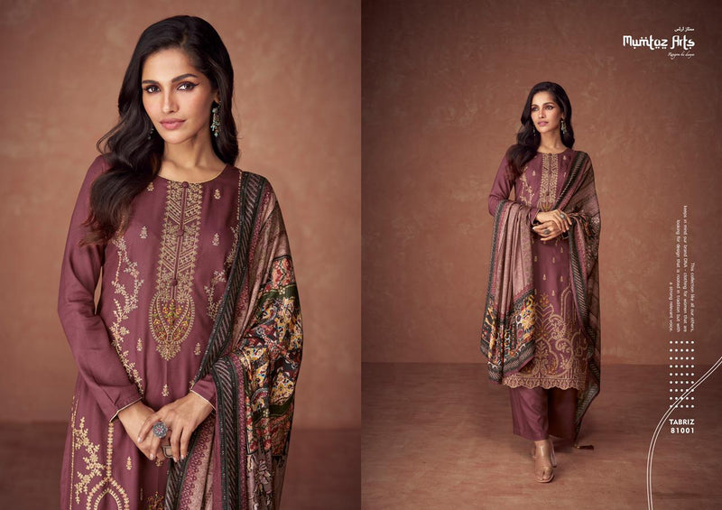 Mumtaz Arts The Tabriz Pashmina With Heavy Embroidered Designer Suits