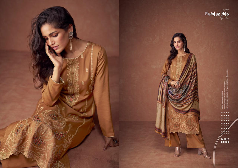 Mumtaz Arts The Tabriz Pashmina With Heavy Embroidered Designer Suits
