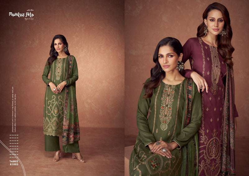 Mumtaz Arts The Tabriz Pashmina With Heavy Embroidered Designer Suits