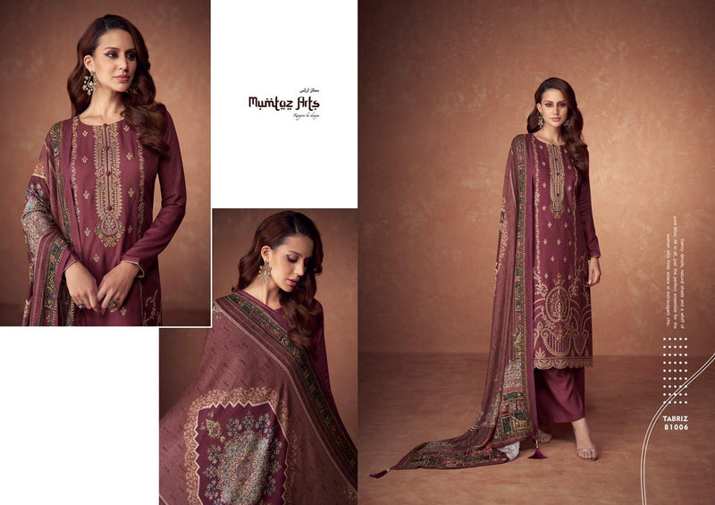 Mumtaz Arts The Tabriz Pashmina With Heavy Embroidered Designer Suits