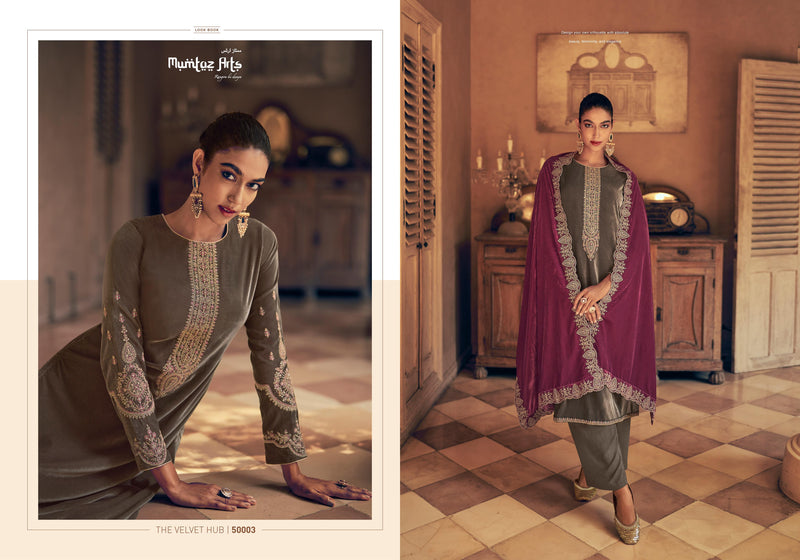 Mumtaz Arts The Velvet Hub Velvet Heavy Embroidery Work Suit Collection