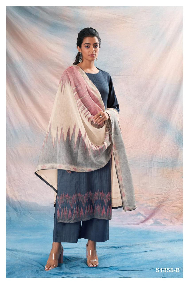 Ganga Tobi 1855 Silk Cotton With Embroidery Designer Fancy Suits