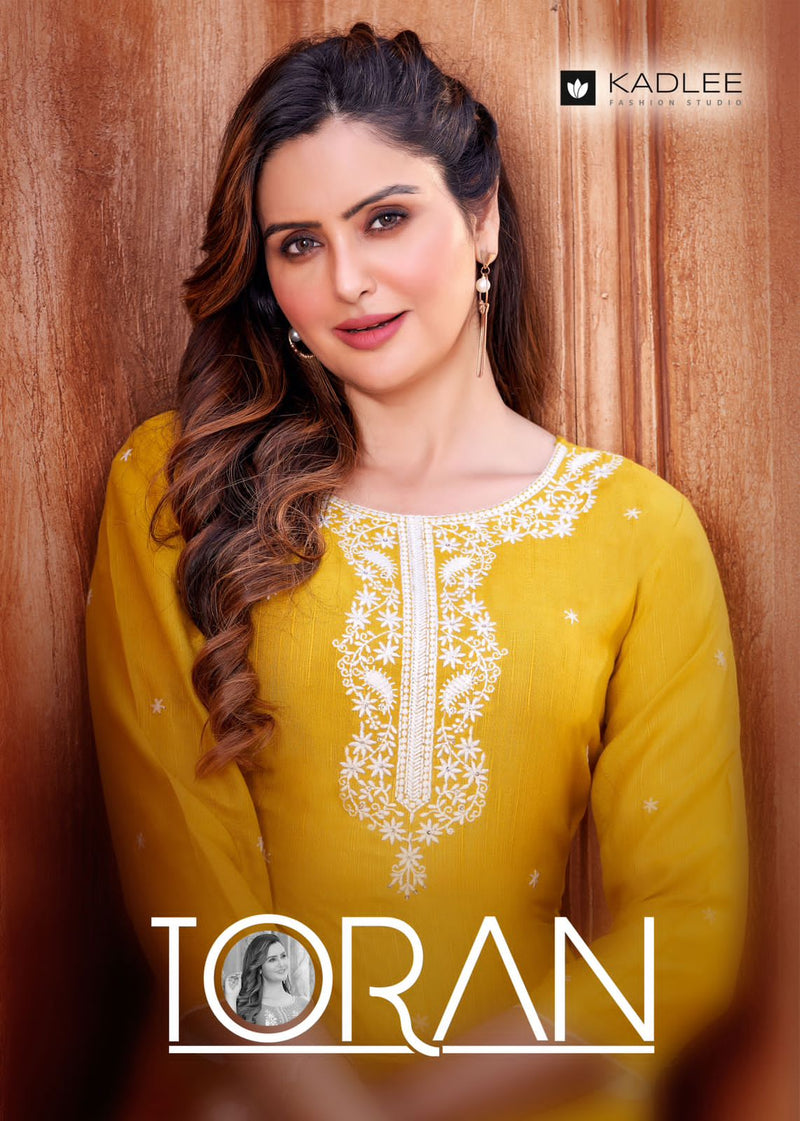 Kadlee Fashion Toran Rayon Weaving Fancy Thread Work Kurtis