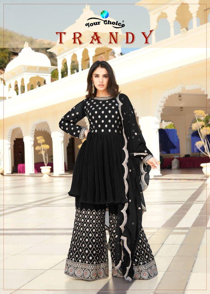 Your Choice Trandy Blooming Georgette Heavy Designer Ready Made Suit