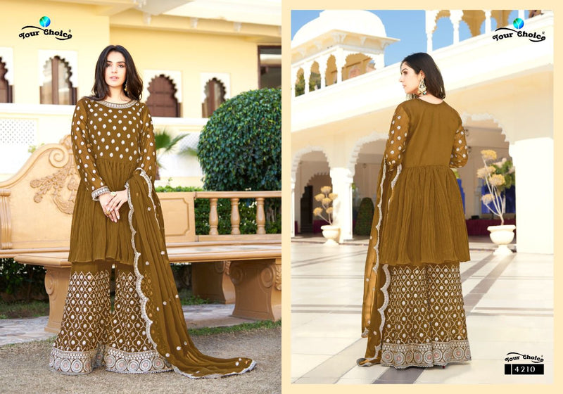 Your Choice Trandy Blooming Georgette Heavy Designer Ready Made Suit