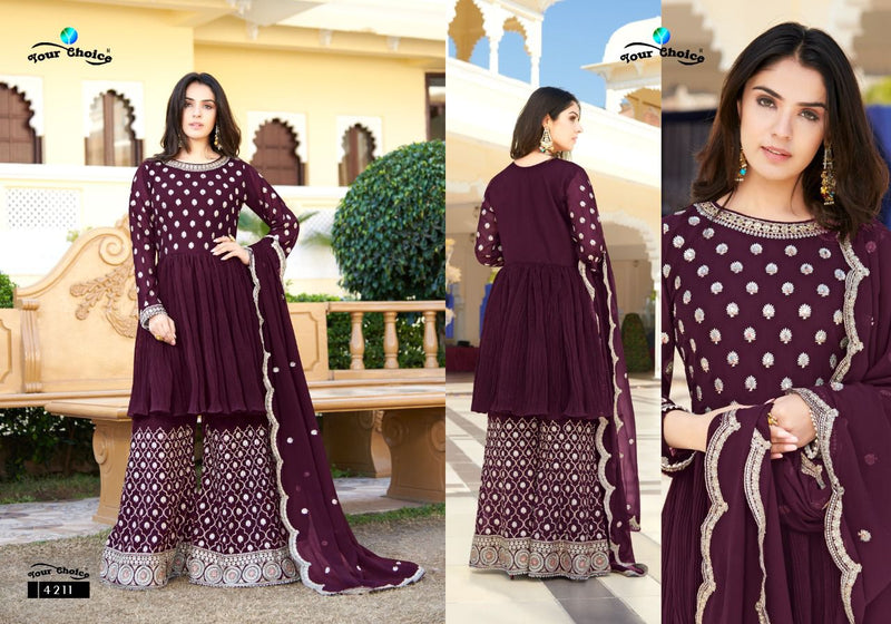 Your Choice Trandy Blooming Georgette Heavy Designer Ready Made Suit