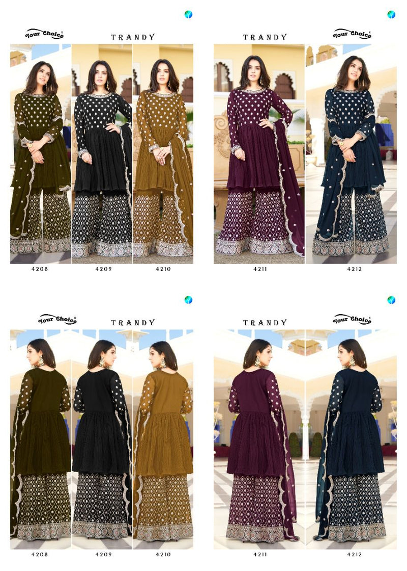Your Choice Trandy Blooming Georgette Heavy Designer Ready Made Suit