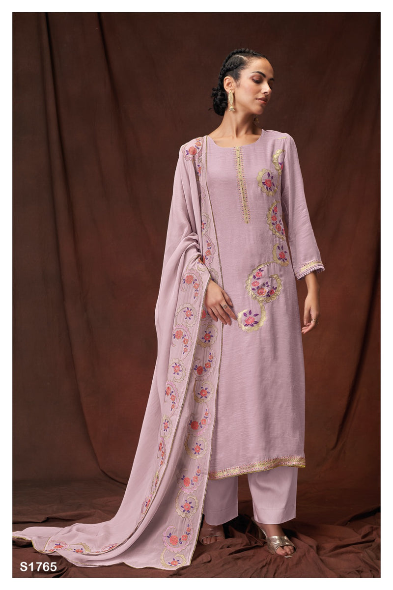 Ganga Triveni 1765 Viscose Jacquard Embroidery Designer Suits