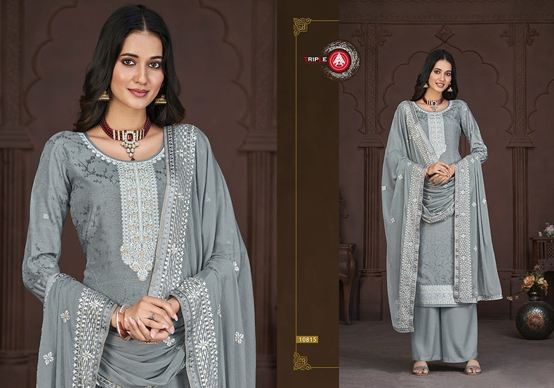 Kalarang Fashion Tulip Vol 4 Muslin Jacquard Designer Work Suits