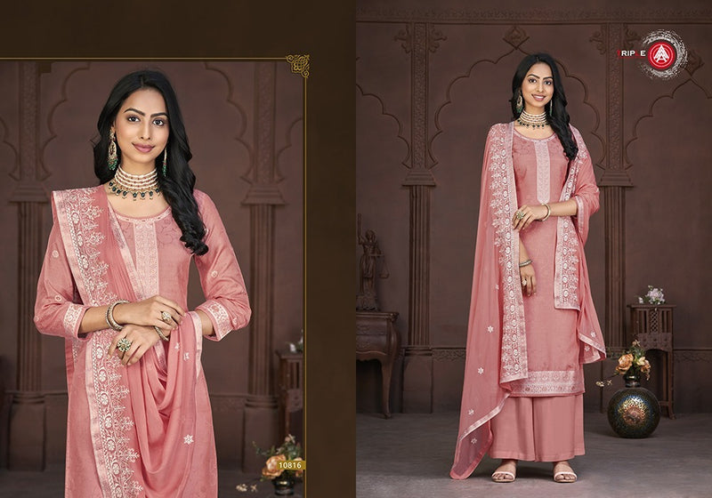 Kalarang Fashion Tulip Vol 4 Muslin Jacquard Designer Work Suits