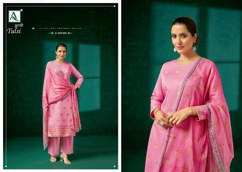 Alok Suits Tulsi Cotton Jacquard With Hand Work Designer Suits