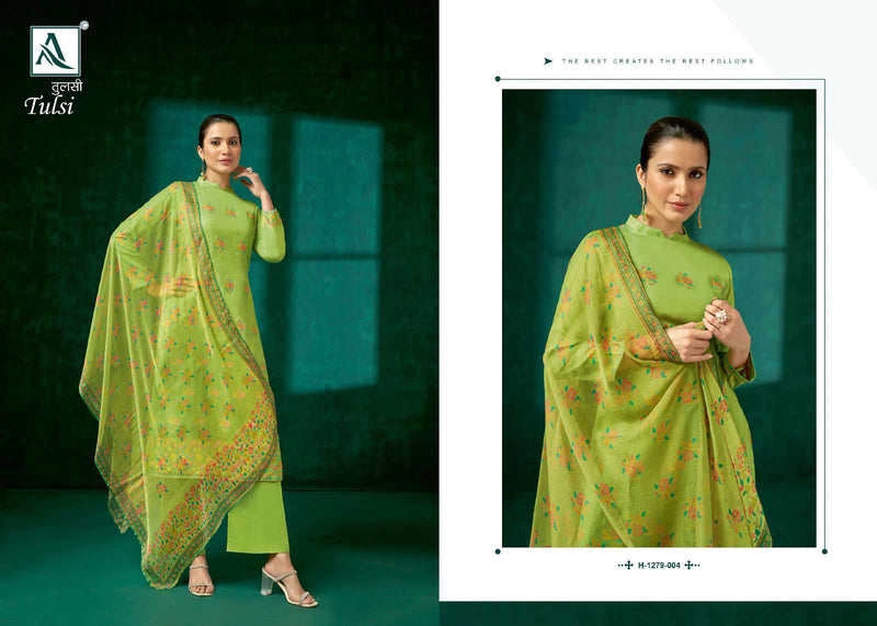 Alok Suits Tulsi Cotton Jacquard With Hand Work Designer Suits