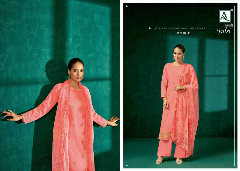 Alok Suits Tulsi Cotton Jacquard With Hand Work Designer Suits