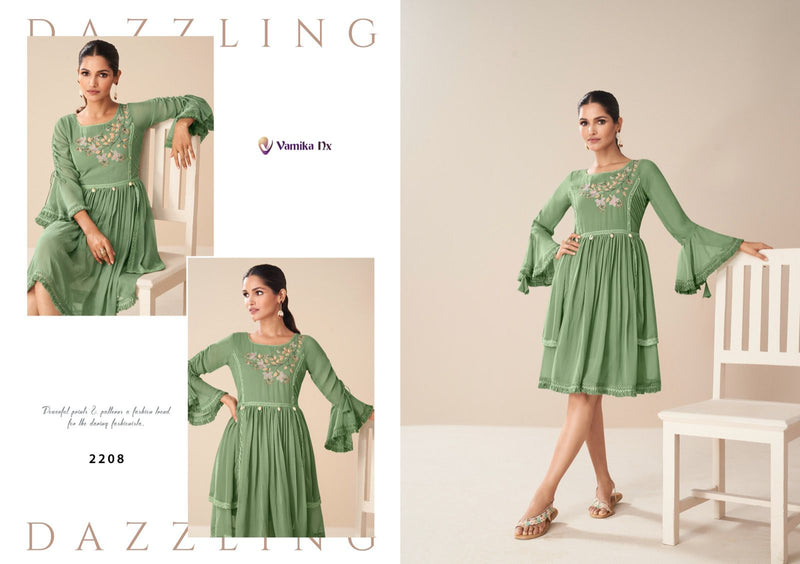Vamika Nx Tunic Vol 2 Georgette Fancy Floral Designs Fancy Tunic Collection