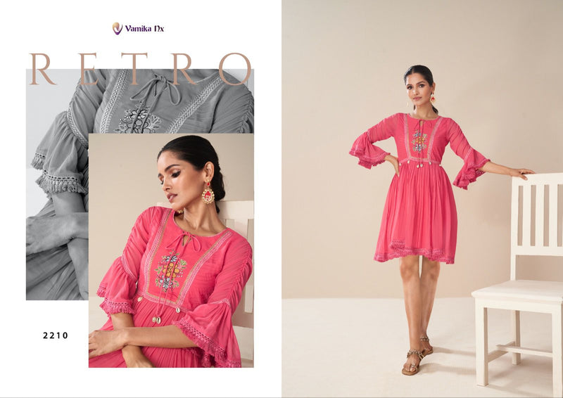 Vamika Nx Tunic Vol 2 Georgette Fancy Floral Designs Fancy Tunic Collection