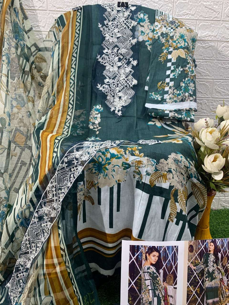 Taj Creation 557-559 Pure Cotton Print With Embroidery Work Salwar Suit