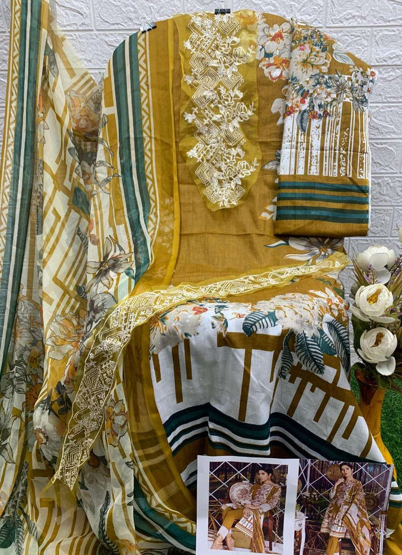 Taj Creation 557-559 Pure Cotton Print With Embroidery Work Salwar Suit