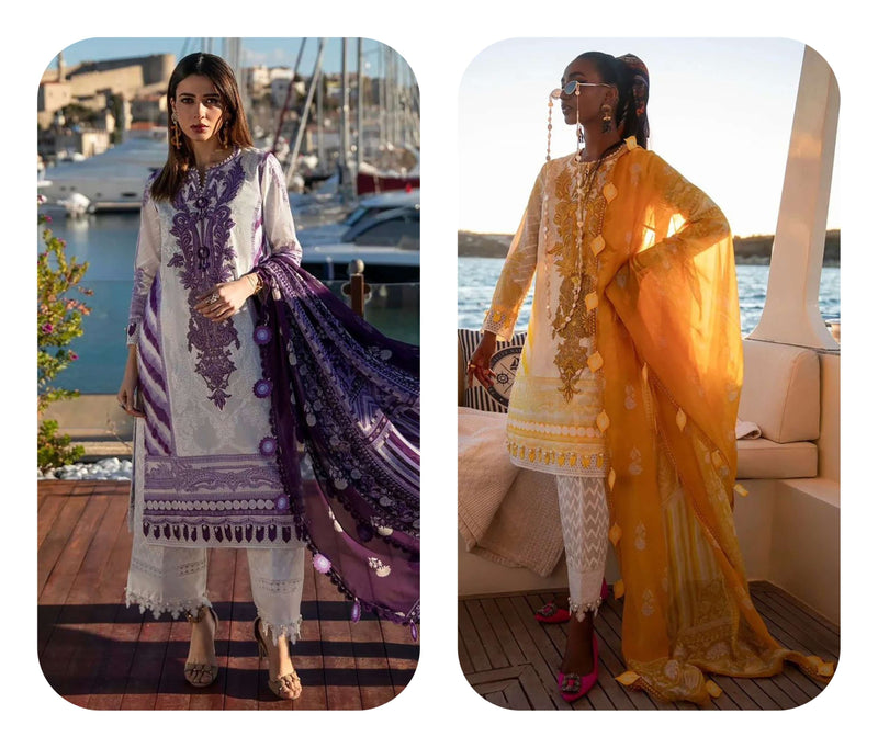 Taj Creation D No 520 And 521 Cotton  Print With Heavy Embroidery Pakistani Designer Salwar kameez