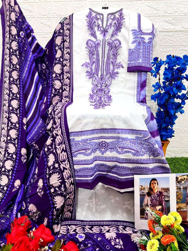 Taj Creation D No 520 And 521 Cotton  Print With Heavy Embroidery Pakistani Designer Salwar kameez