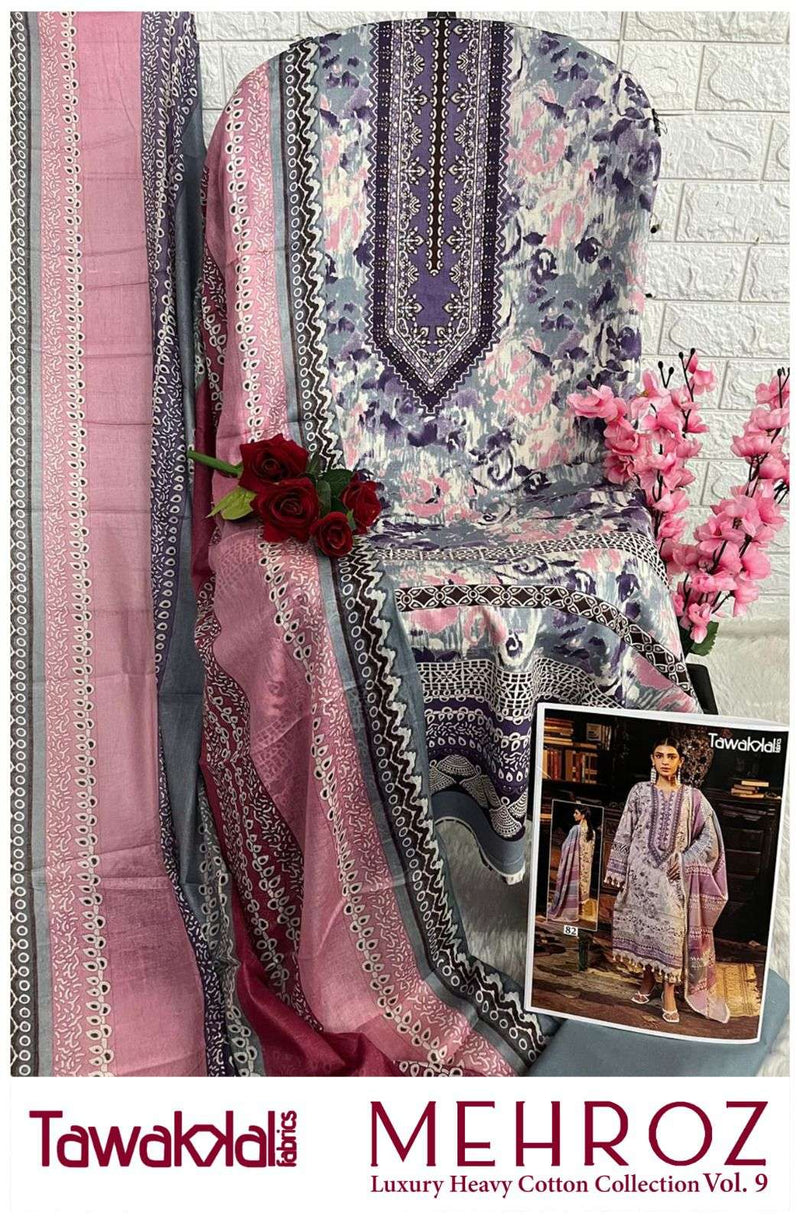 Tawakkal Fabrics Mehroz Luxury Heavy Lawn Cotton Collection Vol 9 Pakistani Suit