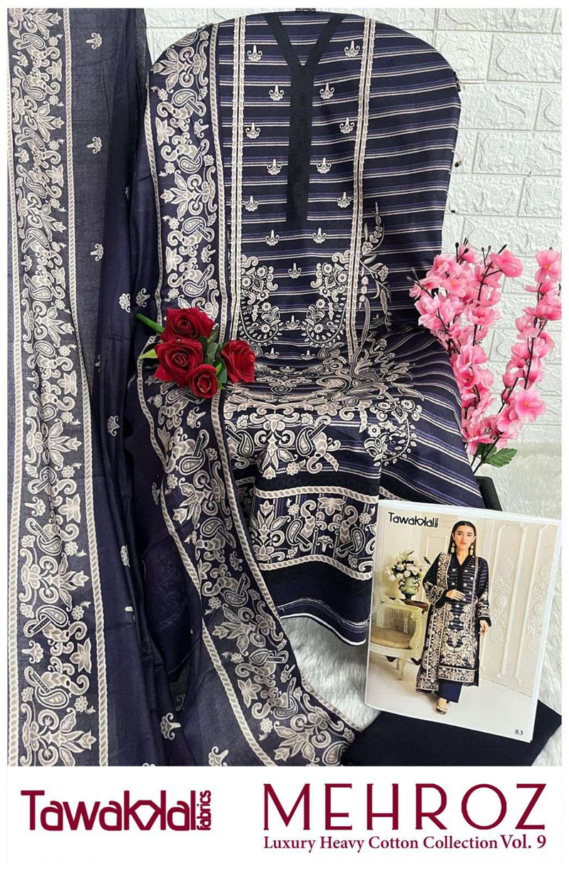 Tawakkal Fabrics Mehroz Luxury Heavy Lawn Cotton Collection Vol 9 Pakistani Suit