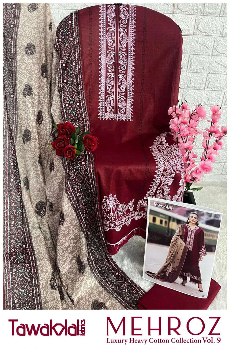 Tawakkal Fabrics Mehroz Luxury Heavy Lawn Cotton Collection Vol 9 Pakistani Suit
