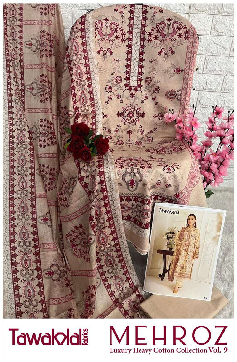 Tawakkal Fabrics Mehroz Luxury Heavy Lawn Cotton Collection Vol 9 Pakistani Suit