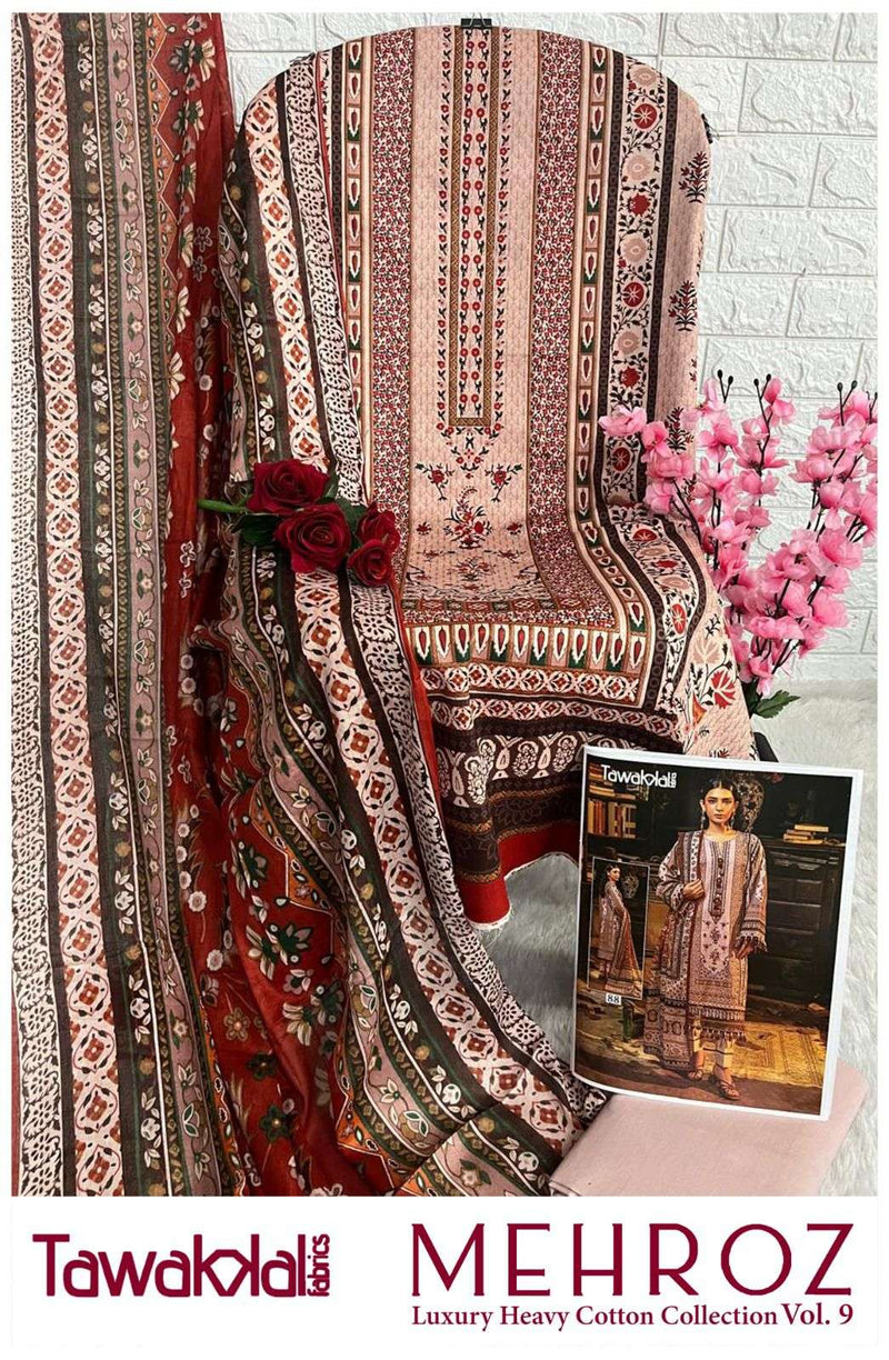 Tawakkal Fabrics Mehroz Luxury Heavy Lawn Cotton Collection Vol 9 Pakistani Suit