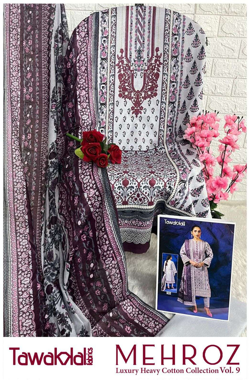 Tawakkal Fabrics Mehroz Luxury Heavy Lawn Cotton Collection Vol 9 Pakistani Suit