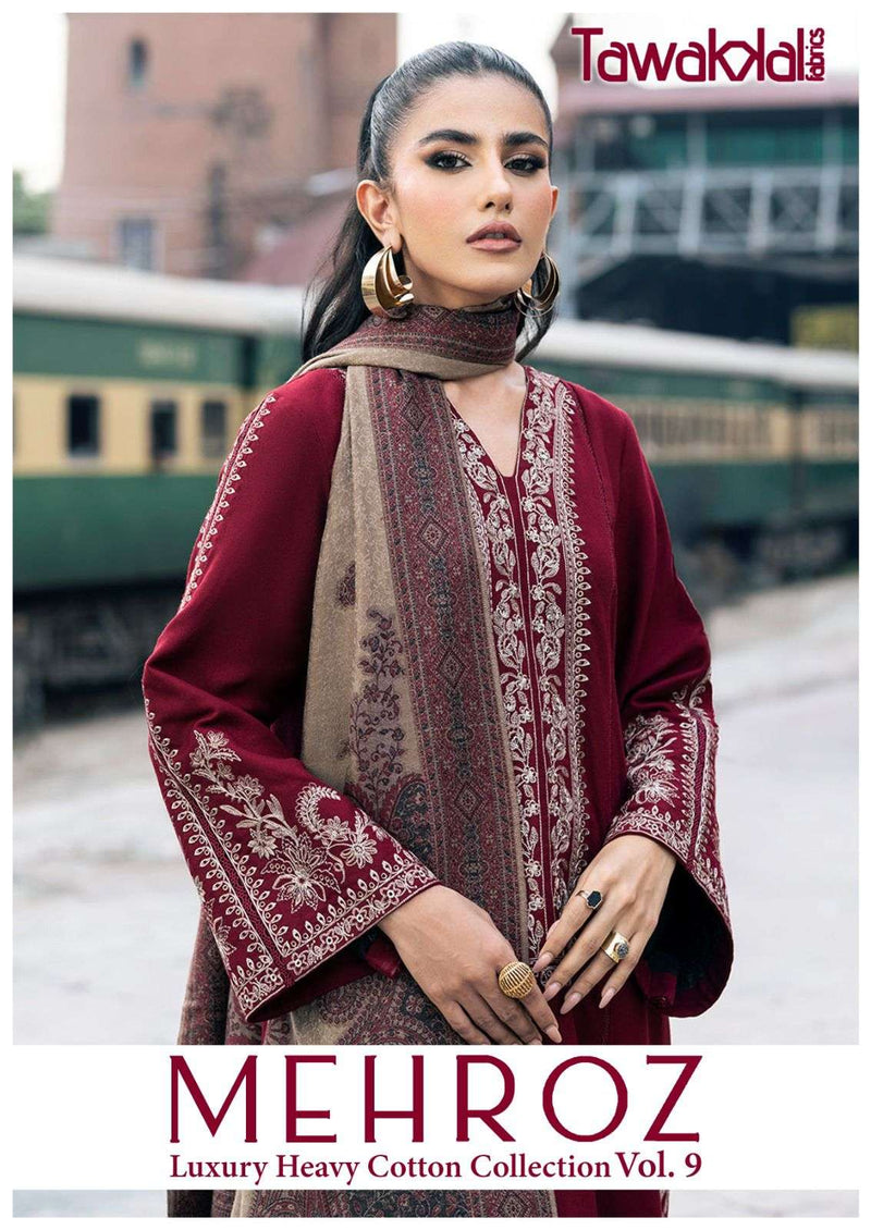Tawakkal Fabrics Mehroz Luxury Heavy Lawn Cotton Collection Vol 9 Pakistani Suit