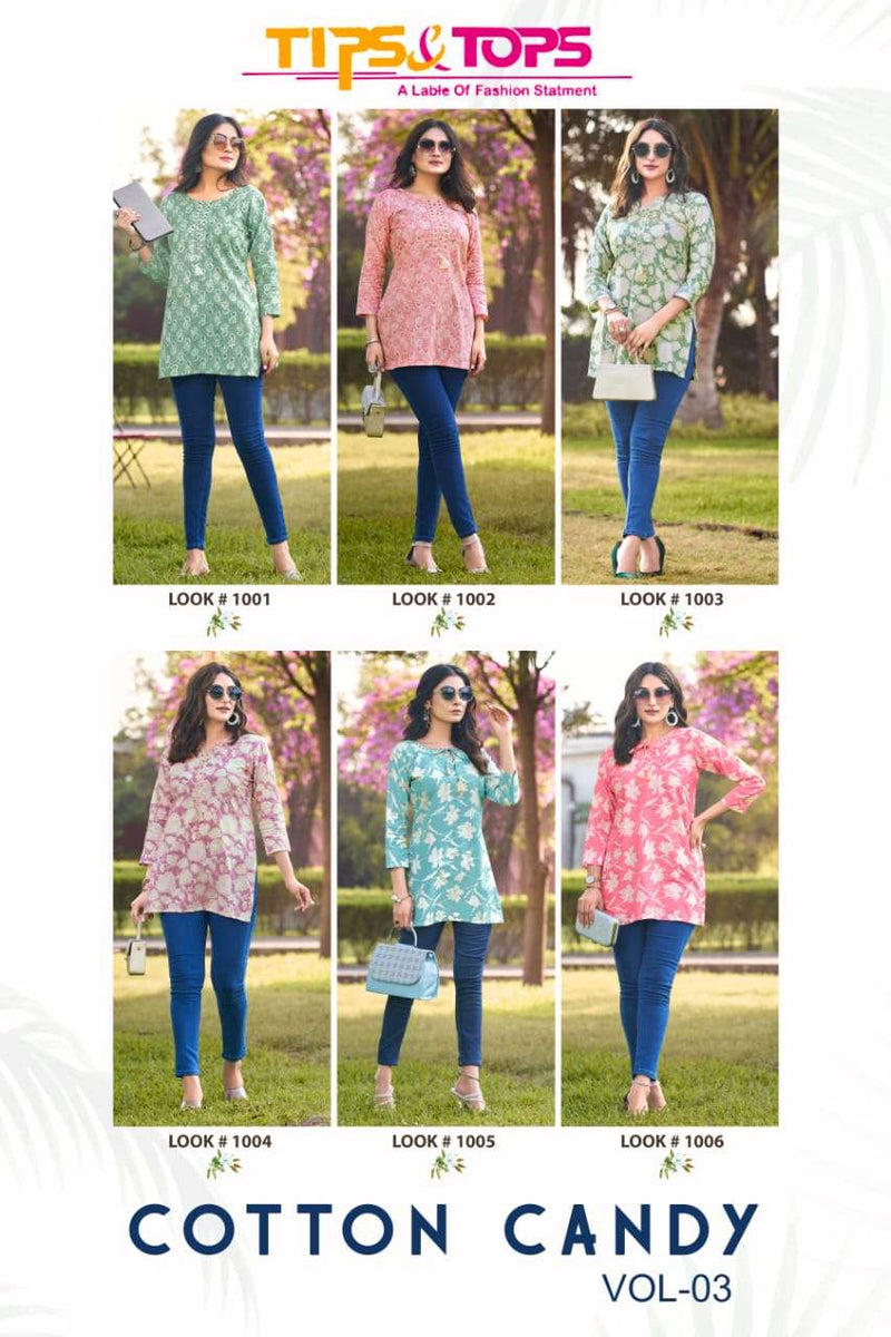Tips And Tops Cotton Candy Vol 3 Fancy Summer Wear Tops Designer Daily Wear Kurti