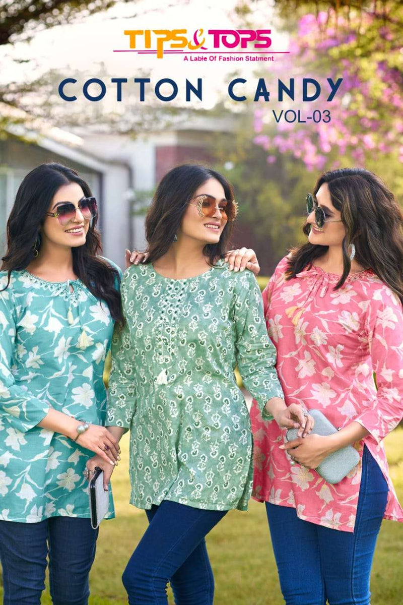 Tips And Tops Cotton Candy Vol 3 Fancy Summer Wear Tops Designer Daily Wear Kurti
