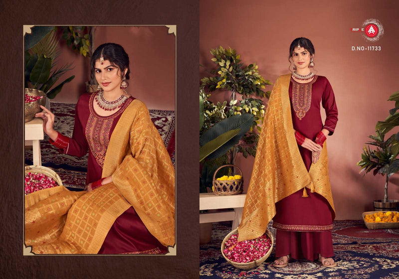 Triple A Aroos Jam Silk Cotton Work With Diamond Work Fancy Party Wear Salwar Kameez
